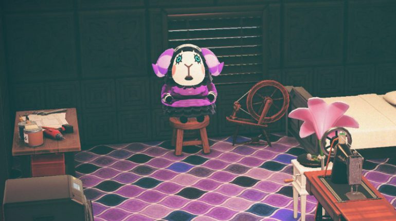 Animal Crossing: New Horizons – Muffy’s Home Interior Is Dark and Gloomy (as You Might Expect)