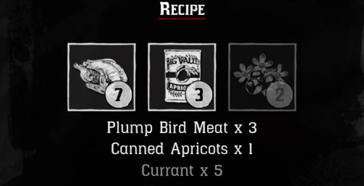 Red Dead Redemption 2 Fruit and Bird Stew